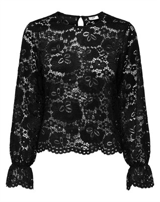JDYLacey Lace Bluse - Schwarz